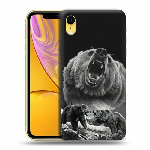 Дизайнерский силиконовый чехол для Iphone Xr Медведь