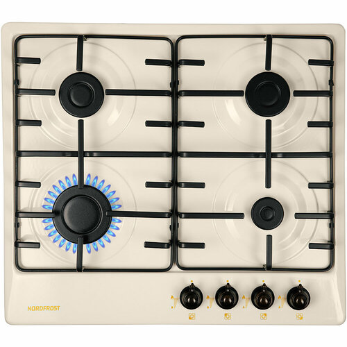 Газовая варочная поверхность NORDFROST HS 6040 YR бежевая эмаль ретро 987000₽