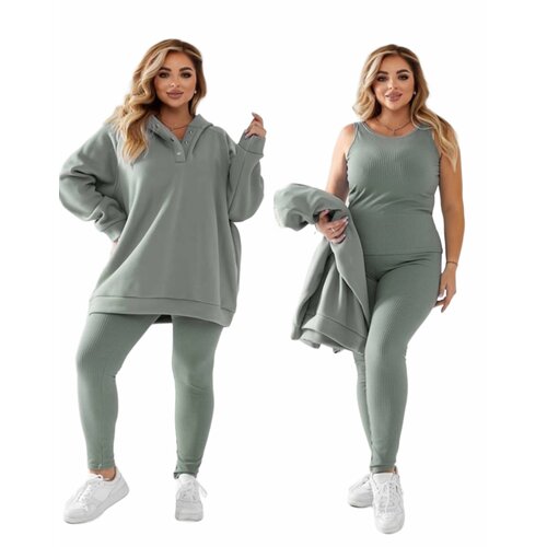 фото Костюм, размер 54, зеленый нет бренда