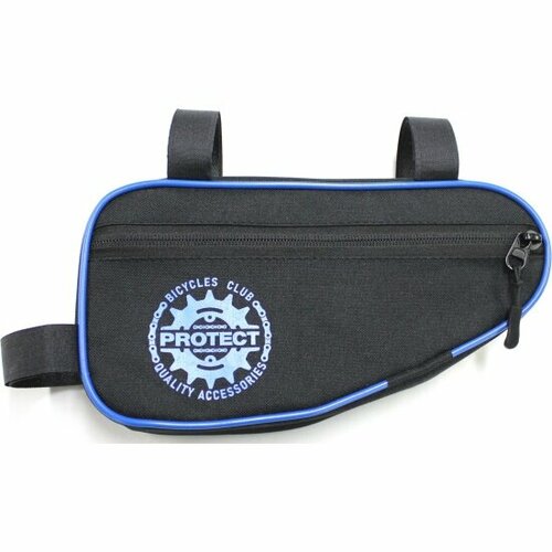 Сумка велосипедная Protect Sport Protect под раму, 26х14х5см, черный/синий сумка велосипедная protect sport protect под раму 26х14х5см черный синий