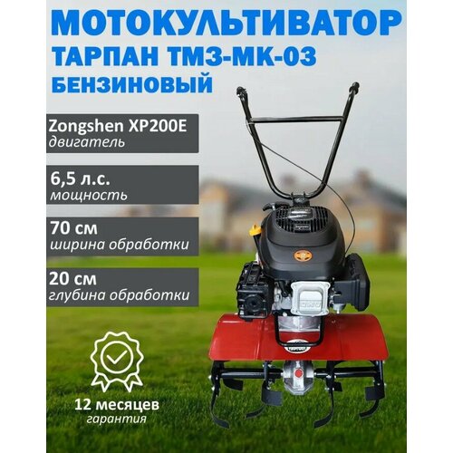 Мотокультиватор бензиновый Тарпан ТМЗ-МК-03 с двигателем Zongshen XP200E мощность 65 л с объем 196 куб см 63970₽