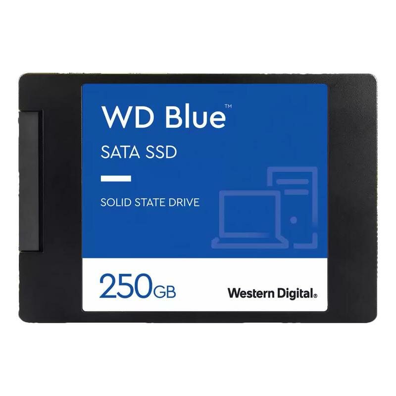 жесткий диск SSD 250ГБ, 2.5", SATA III, Western Digital Blue 3D, WDS250G2B0A - фото №20