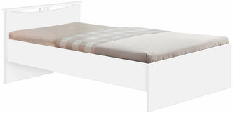 Кровать Боровичи-Мебель Мелисса с реечным основанием белая 205х100х85 см