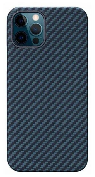 Чехол KNIT Keivlar для iPhone 12 / 12 pro, арамид (кевлар) ударопрочный, ультратонкий - Синий