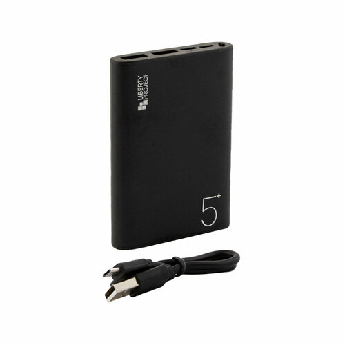 Универсальный внешний аккумулятор LP Metal Series 5000mAh Li-Pol 2хUSB выхода 21А 1А черный 90200₽