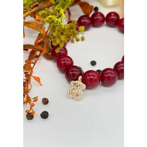 Браслет, размер one size, красный