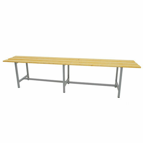 Скамья деревянная на металлокаркасе "СТ 3" 1500х350х460 мм каркас металлический серый сиденье дерево