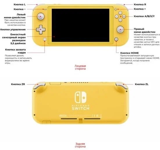 Игровая приставка Nintendo Switch Lite HDH-S-YAZAA Желтый