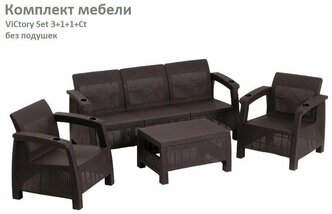 Комплект Садовой мебели ViCtory Set 3+1+1+Ct без подушек