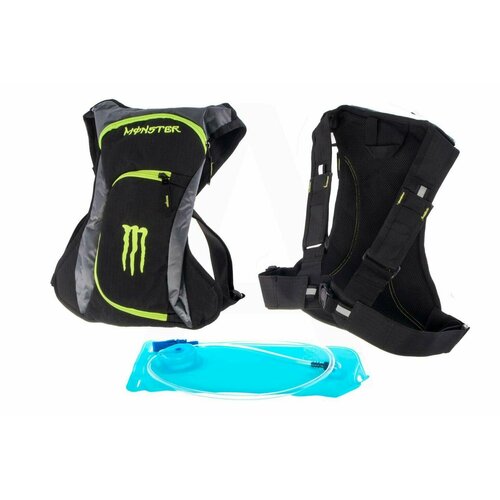 Рюкзак (черно-слатный, накладной карман) MONSTER ENERGY jmc accessories наклейки monster energy snowbike a3 винил 20