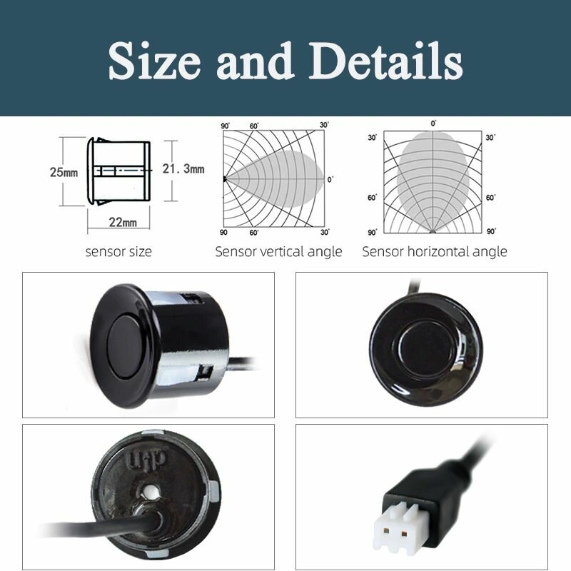 Датчик для парктроников универсальная 22 25 метров черный