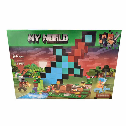 Конструктор My world Майнкрафт Застава Меча 321 деталь конструктор my world minecraft майнкрафт защита статуи меча 461 деталь 6060