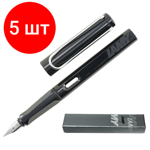 ручка перьевая lamy 013 safari розовый ef Комплект 5 штук, Ручка перьевая Lamy 019 safari, Черный, EF