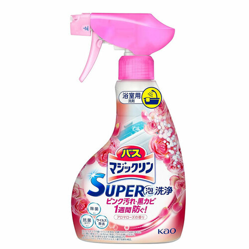 Пенящееся моющее средство для ванной комнаты КAO "Magiclean" Super Clean с ароматом роз 350 мл.