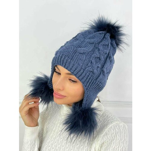 фото Шапка , размер универсальный, синий нет бренда