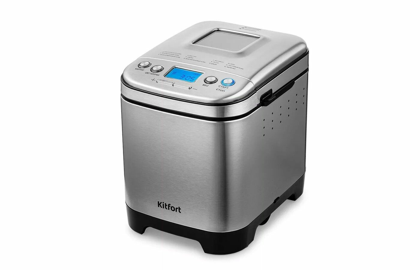 Хлебопечка Kitfort KT-306 серебристая