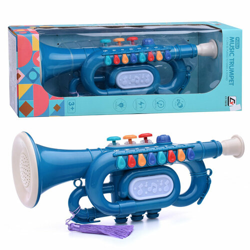 Игрушка музыкальная CY-7081B Труба на батарейках, в коробке звучная труба на батарейках в коробке 10502110 090118 0000309 китай 236 05037ah