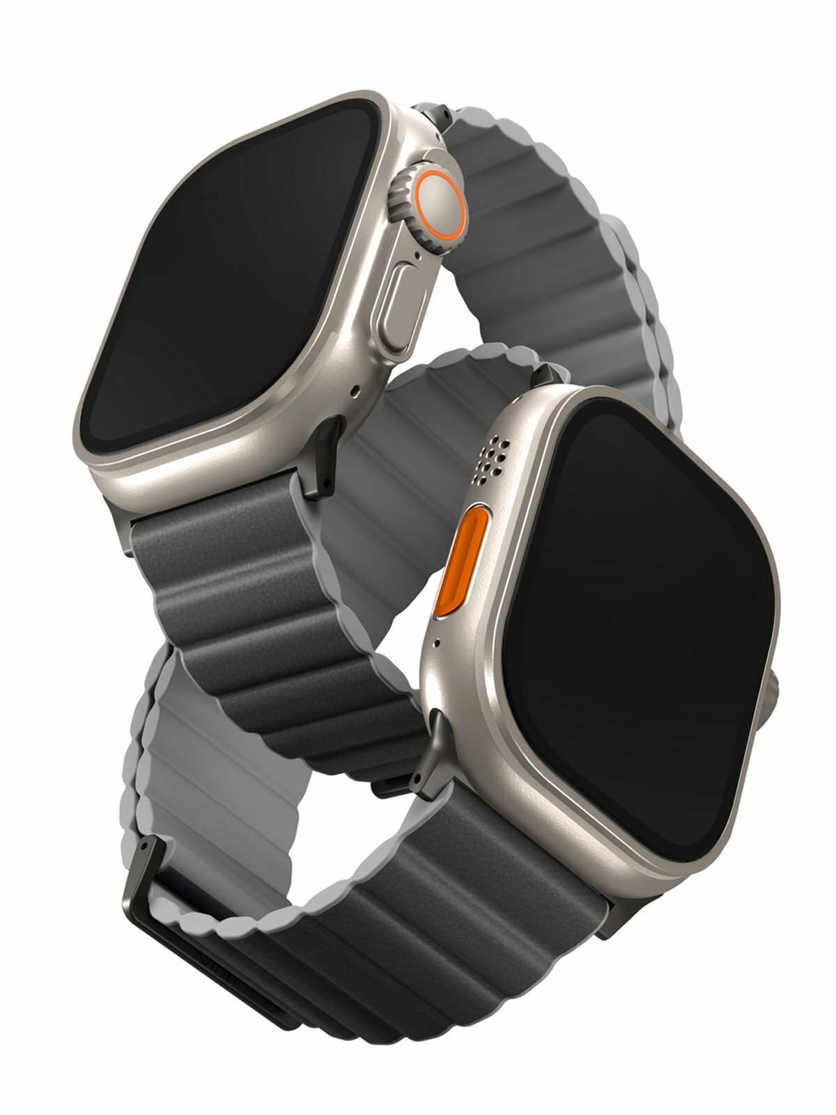 Ремешок Uniq Revix Premium Edition для Apple Watch 49/46/45/44мм, угольный/серый