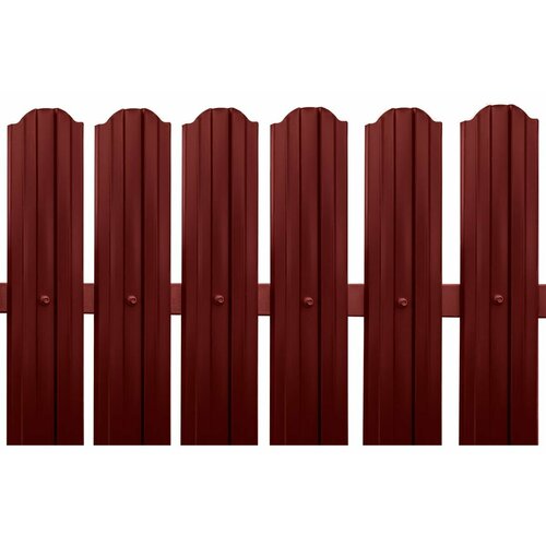 Металлический двухсторонний штакетник Металлика (вишневый; высота 1 м; 10 штук в упаковке) 1-3005/3005