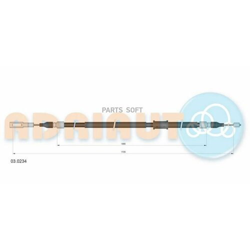 ADRIAUTO 030234 трос ручного тормоза