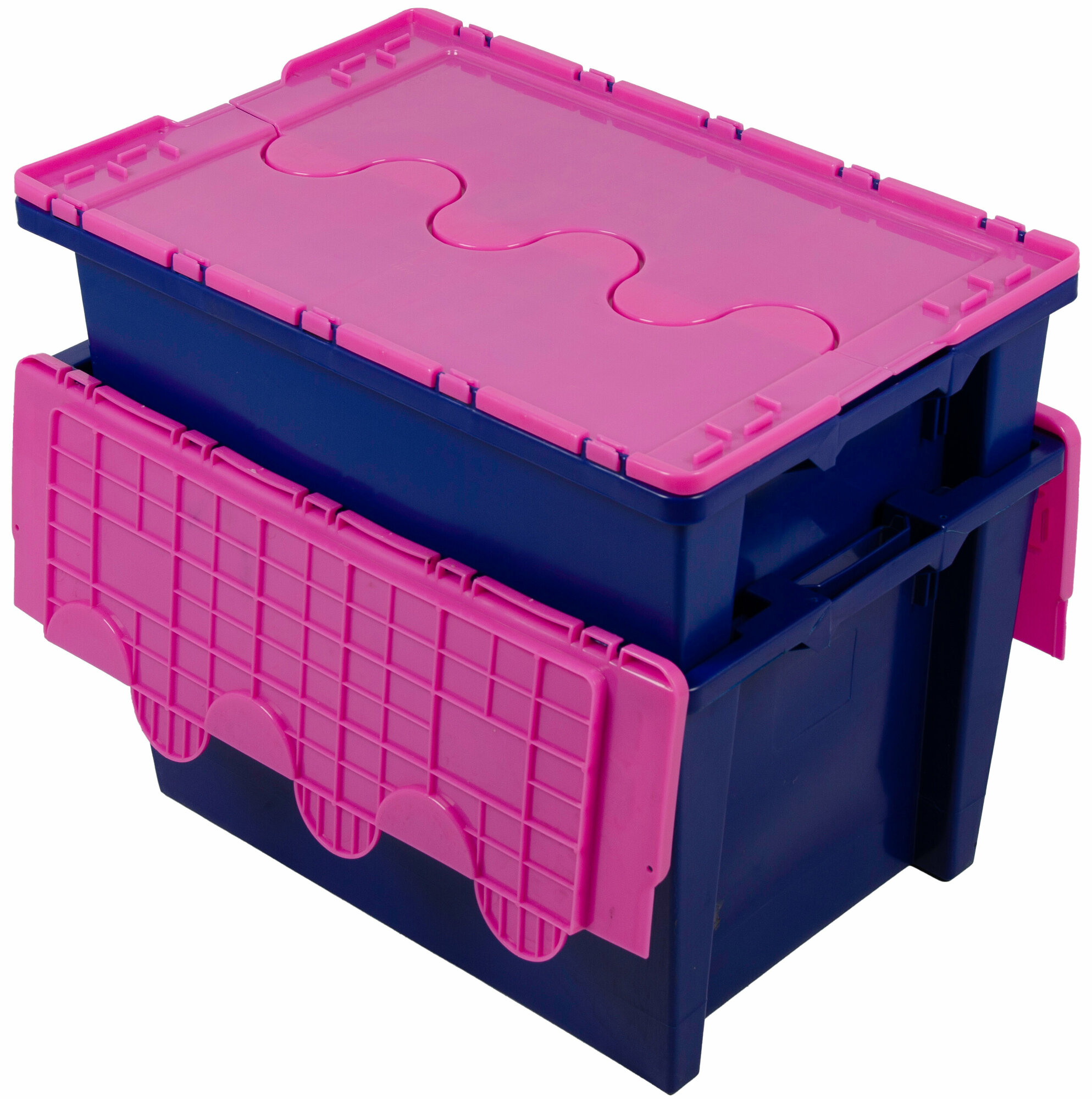 Ящик для хранения Safe Pro ПКФ Топаз 600400365-00 сплошной синий, с крышкой розовой