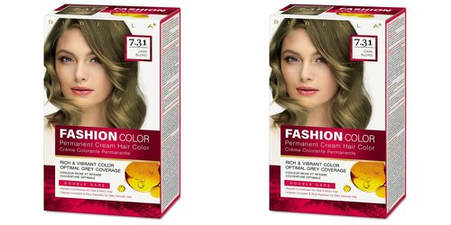 Rubella Стойкая крем-краска для волос Fashion Color 7.31 Темно-русый, 50 мл, 2шт