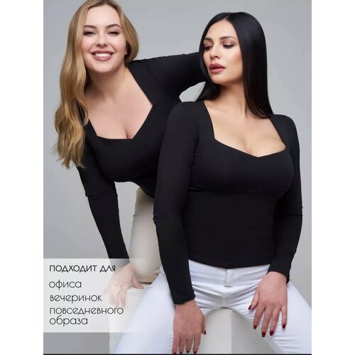 фото Лонгслив размер 46, черный без бренда