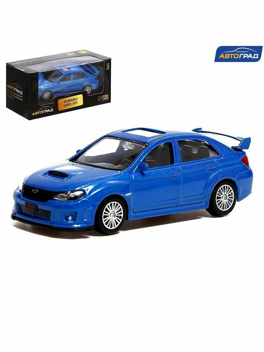 Машина металлическая SUBARU WRX STI, 1:43, цвет синий