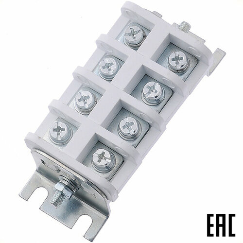 Блок КБ63-16ПУ3 клеммный 4 пары винтовых клемм 16кв. мм 63А (2 шт. в комплекте)