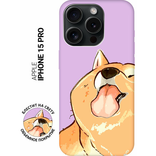 Силиконовый чехол на Apple iPhone 15 Pro / Эпл Айфон 15 Про с рисунком Shiba Soft Touch сиреневый силиконовый чехол на apple iphone 15 эпл айфон 15 с рисунком shiba soft touch красный