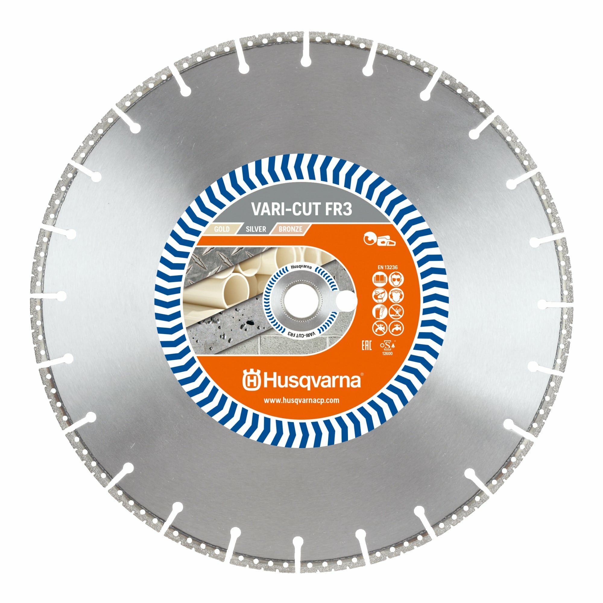 Алмазный диск Husqvarna SILVER 350х25,4/20, мм VARI-CUT FR-3 5748540-0100
