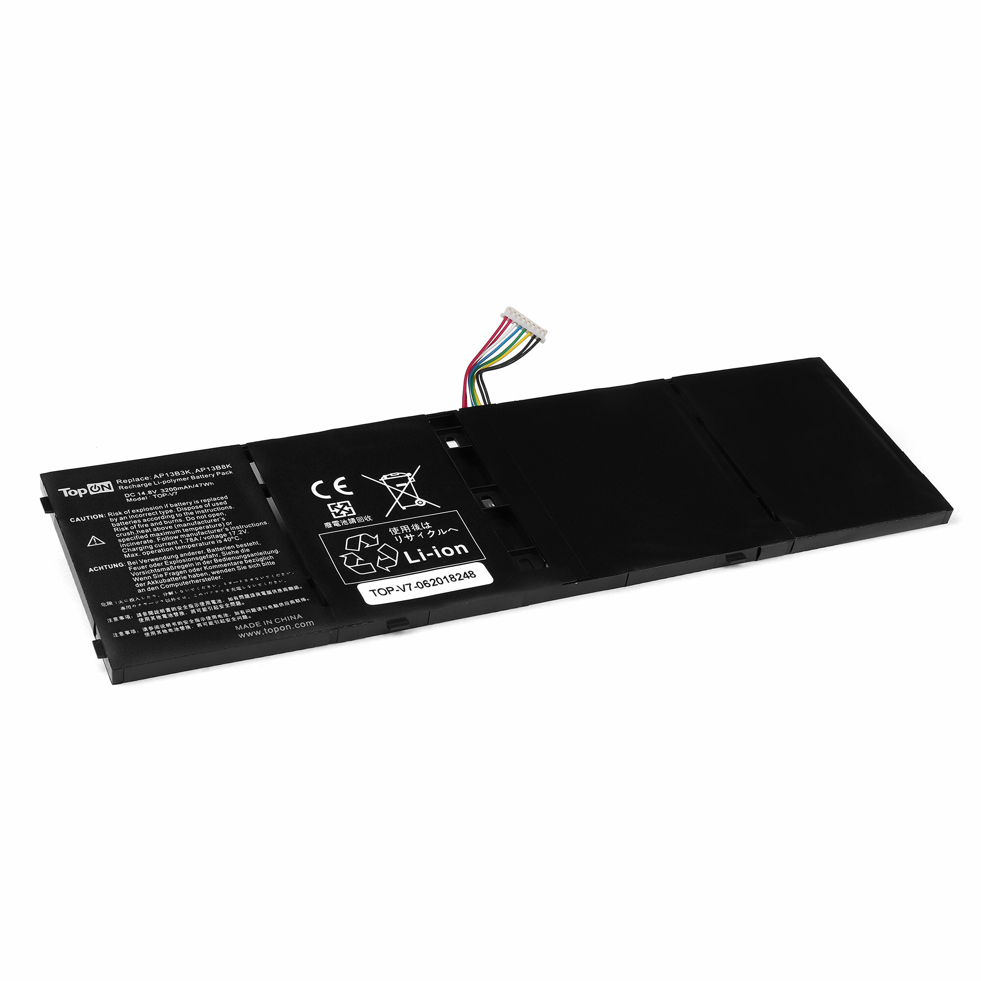 Аккумулятор для ноутбука Acer Aspire V5-552, V7-481, V7-581, R7-571, M5-583 Series. 15V 3560mAh 47Wh. PN: AP13B3K, AP13B8K. — фото 2