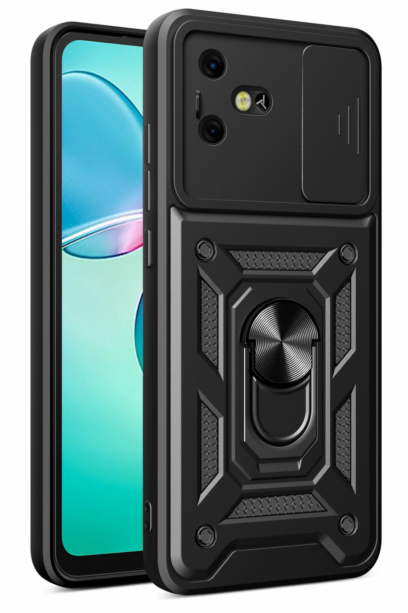 Чехол противоударный для Tecno Pova Neo 3 / Техно Пова Нео 3 с защитой камеры armors (Черный)