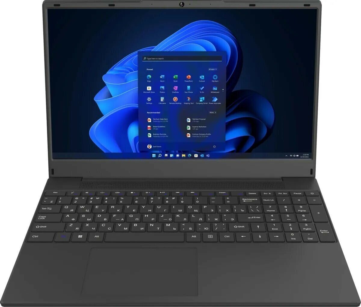 Ноутбук IRU Калибр 15TLG Core Windows 11 trial (для ознакомления) black (1914337)