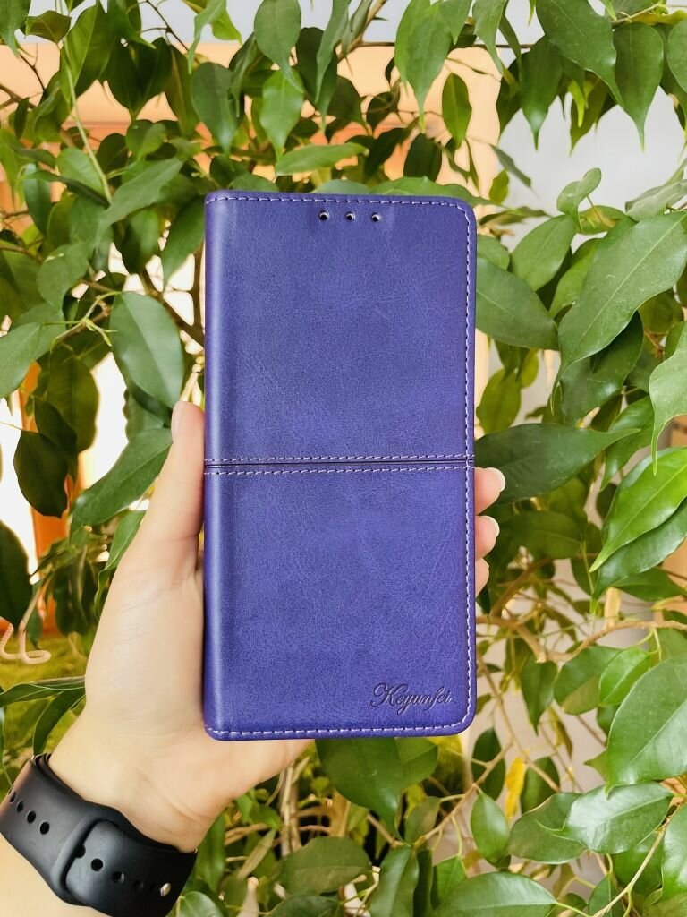 Чехол книжка для Infinix Note 30i / Инфиникс Ноте 30i elitcase (Тёмно-фиолетовая) — фото 1