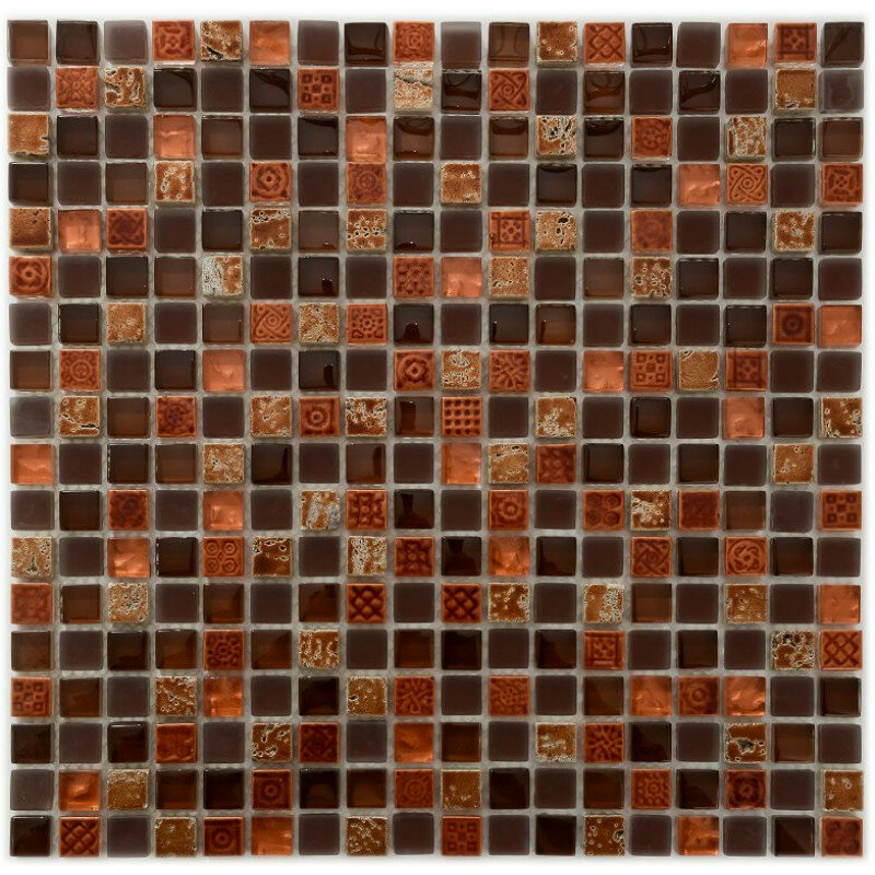 Мозаика Diva mosaic DUBAI стекло\камень 305*305*8мм, чип 15мм