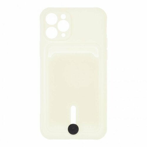 Силиконовый чехол Activ SC304 для Apple iPhone 11 Pro с картхолдером, белый силиконовый чехол activ sc304 для apple iphone 13 с картхолдером бордовый