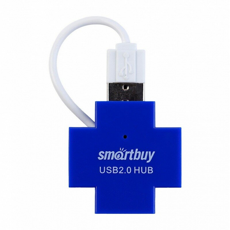 USB 20 Хаб Smartbuy 6900 4 порта голубой (SBHA-6900-B)