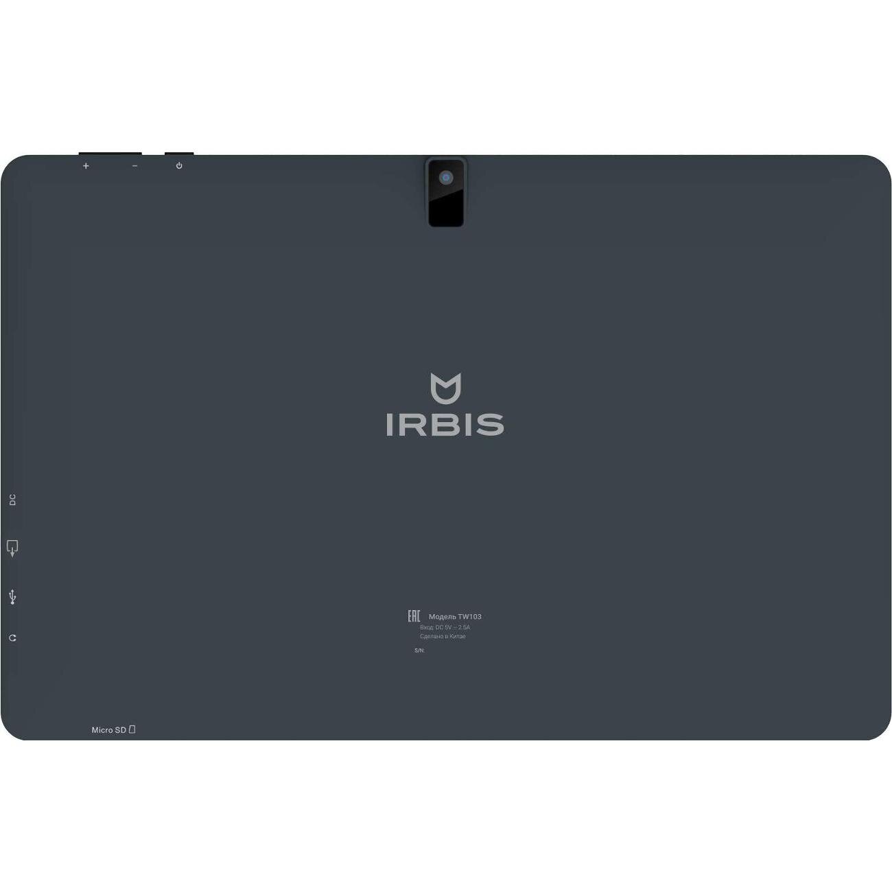 Планшет 10.1'' Irbis black, Atom x5-Z8350, 800*1280 IPS, 4+64GB, HD graphics, 0.3MP+2.0MP, WiFi, Bluetooth, 5300mAh, Win10Home - фото №7