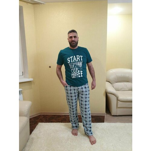 Пижама ЛАРИТА, размер 46, зеленый пижама ларита размер 46 коричневый белый