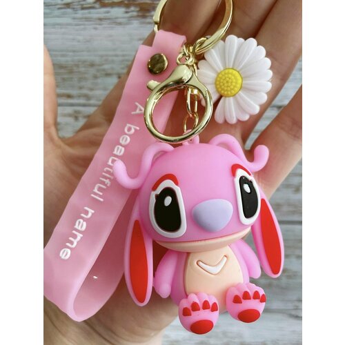 Брелок, белый, розовый