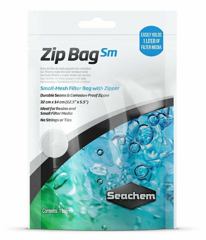 Мешок для наполнителей Seachem Zip Bag S (32 х14см) подходит для Purigen.