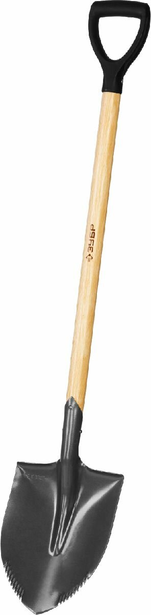 Штыковая лопата ЗУБР Профессионал Беркут с деревянным черенком, с рукояткой (4-39507_z02)