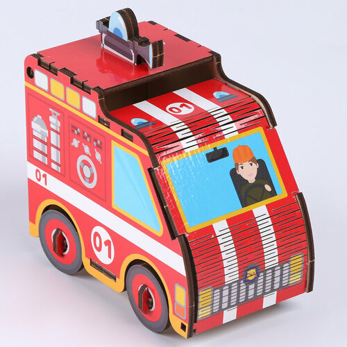 Конструктор «Машинка. Пожарная» машинка пожарная илья оранжевая 22 см арт и 2642