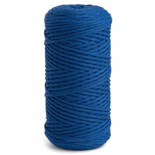 Шпагат хлопковый синий 4 мм 250 м для макраме, вязания, рукоделия