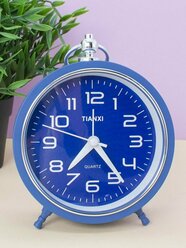 Часы настольные с будильником Loft blue