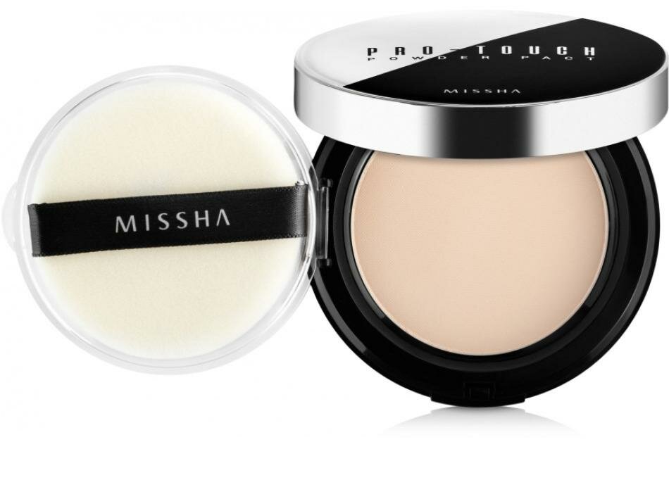 Missha Компактная пудра для лица Pro-Touch Powder Pact SPF25/PA++ 1 шт. бежевый 10 г