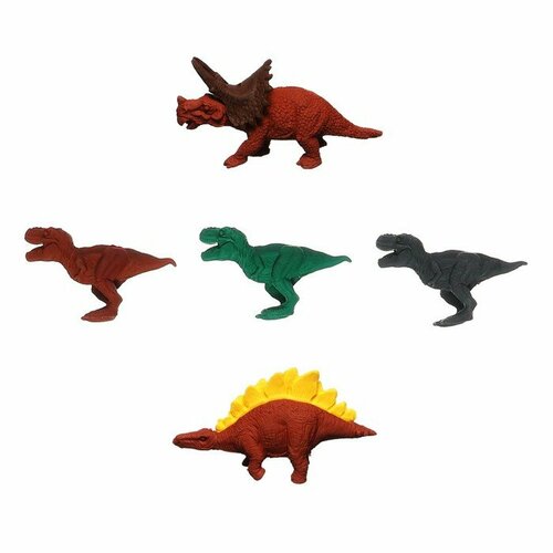 Ластик фигурный микс Динозавры (штрихкод на штуке), 36 штук