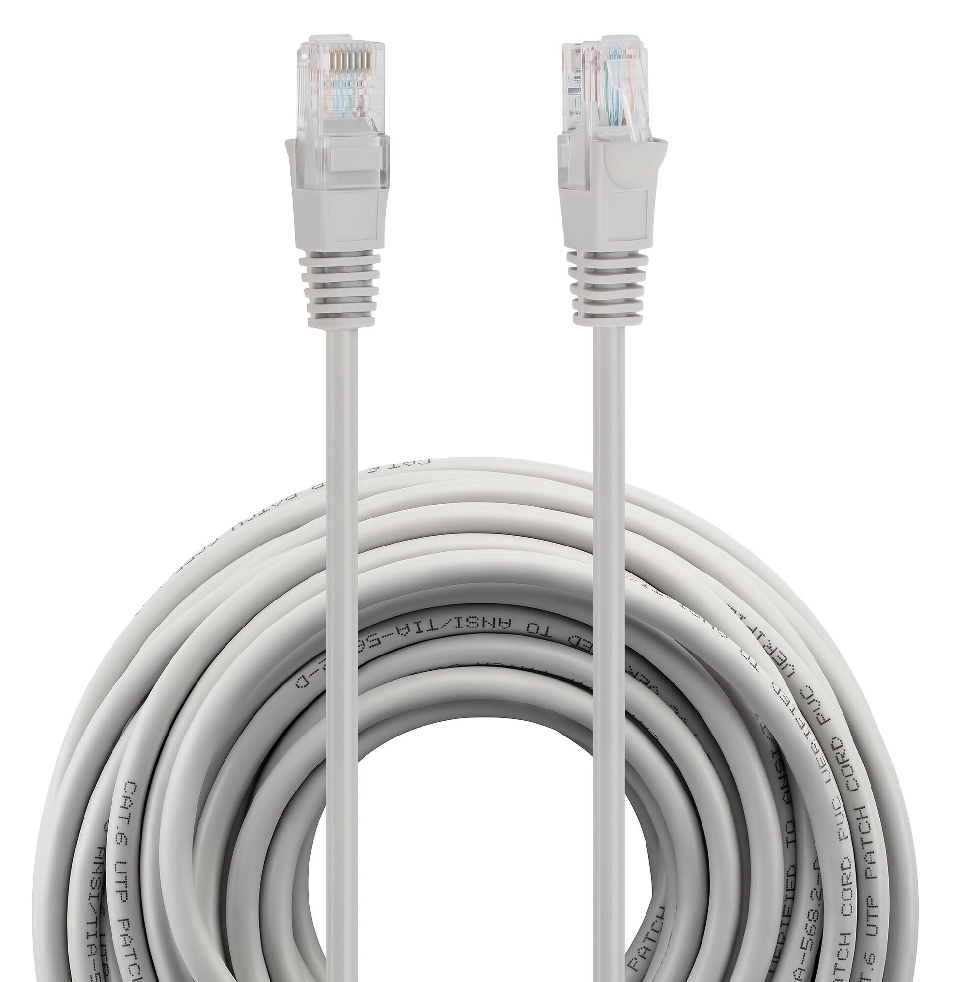 Патч-корд Buro UTP 4 пары cat6 CCA molded 20м серый RJ-45 (m)-RJ-45 (m) - фото №7