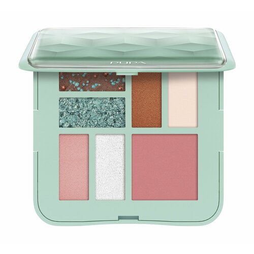 Палетка для макияжа Pupa Slim Palette 3D Effects S Tiffany (Aqua) /8 мл/гр.